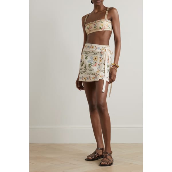 Luna floral-print TENCEL Lyocell pare