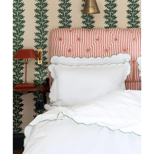 Annabelle Scalloped Bed Linen, Asparagus