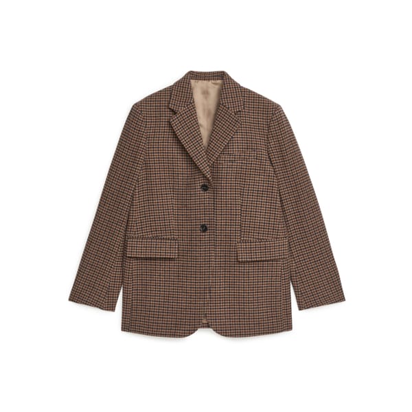arket Checked Wool Blend Blazer
