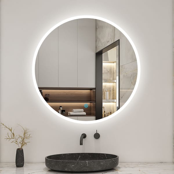 Round Bathroom Mirror with LED Lights
