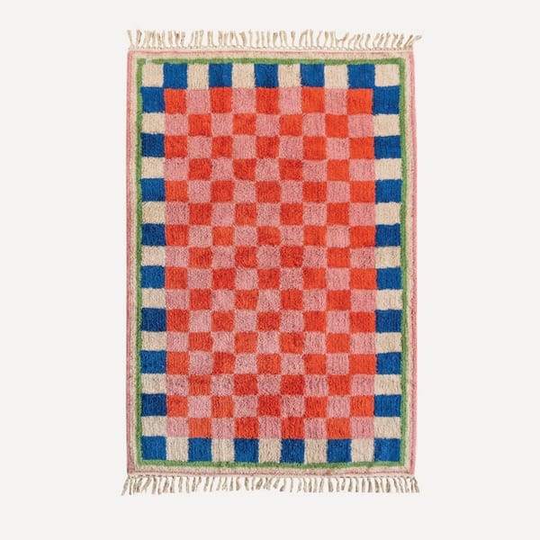 glasette-Ian-Snow-Lizzie-Pink-_-Red-Chequered-Recycled-Cotton-Medium-Rug