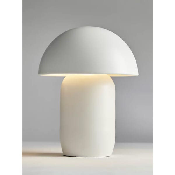 Mushroom Portable Dimmable Table Lamp, White