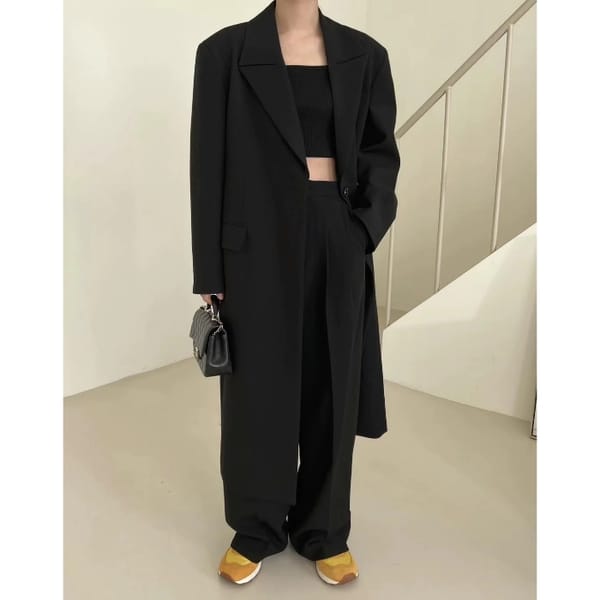 Roe Overcoat Black