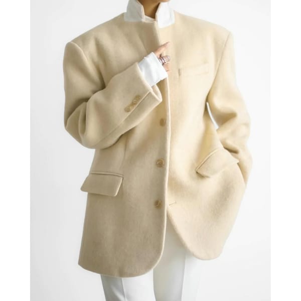 marcella london Brushed Wool Blazer Buttermilk