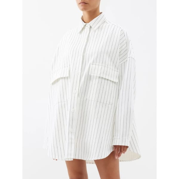 The Frankie Shop - Dallas Oversized Striped Denim Overshirt