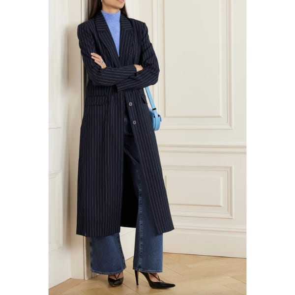 Ralph pinstriped grain de poudre coat