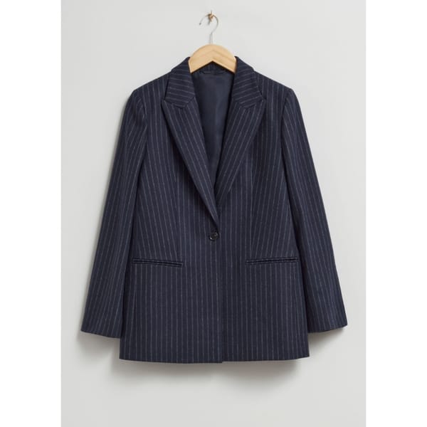 Oversized Pinstripe Blazer