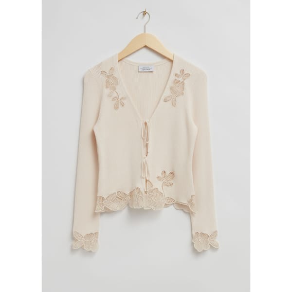stories Floral Lace Embellished Cardigan