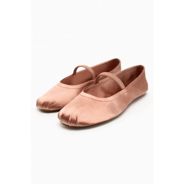 zara SATIN BALLET FLATS