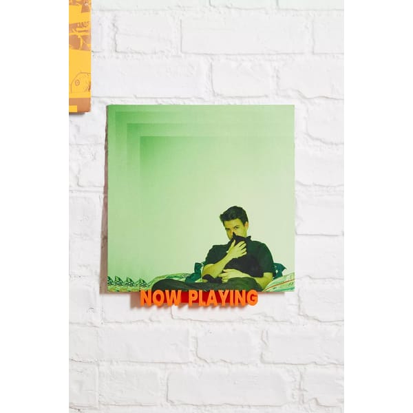 now playing record shelf