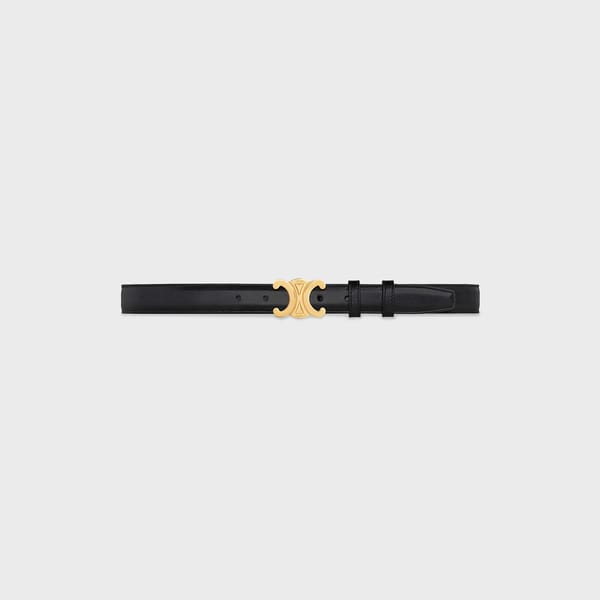black leather belt with celine gold clasp