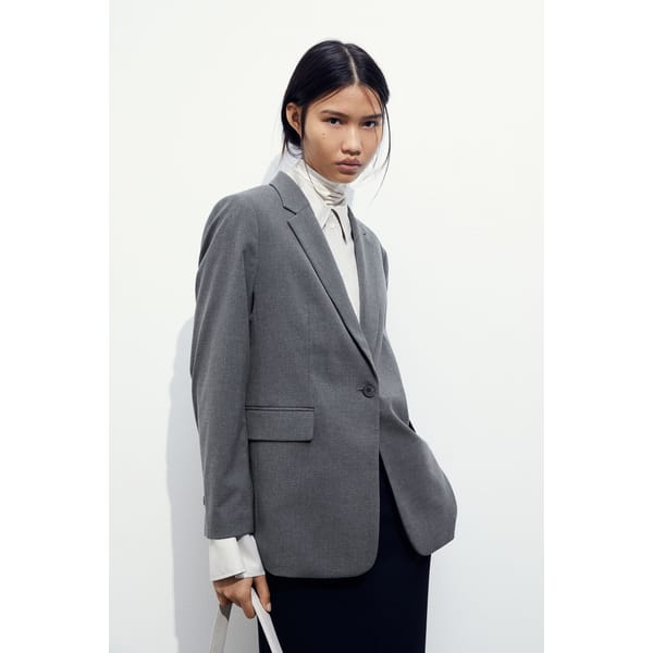 grey blazer hm