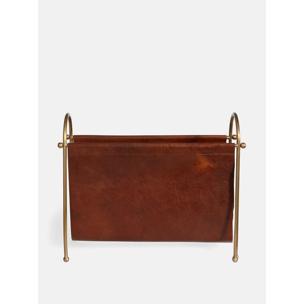 leather Meard Magazine Rack