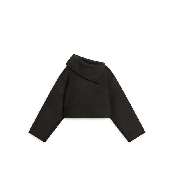 brown arket Collared Double-Face Wool Jumper