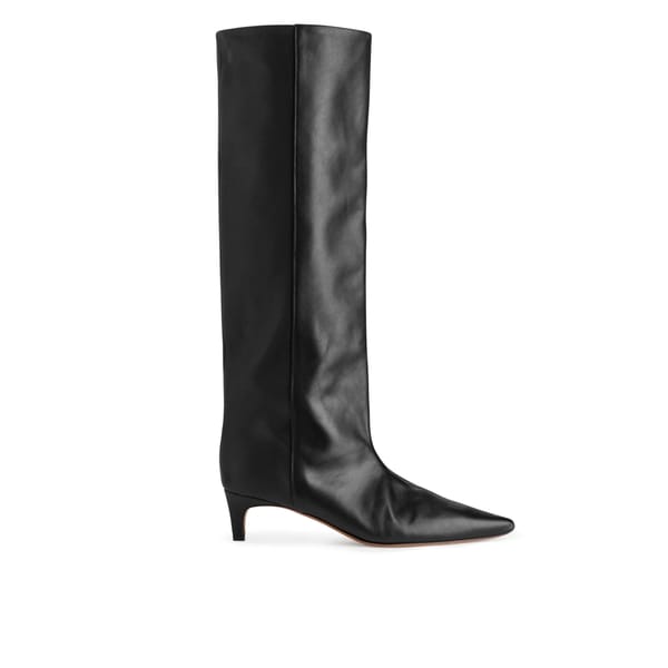 BLACK arket Pointed Kitten-Heel Boots