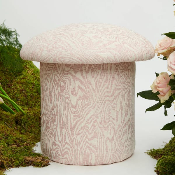 assieds toii Rosequartz Zebra print muchroom shaped stool