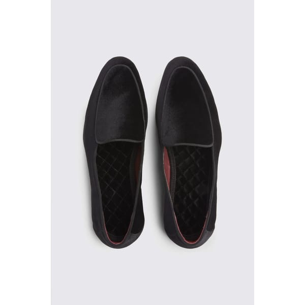 Belgravia Black Velvet Dress Slippers