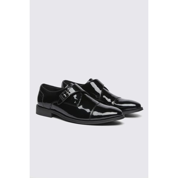 Black Patent Monk Shoe