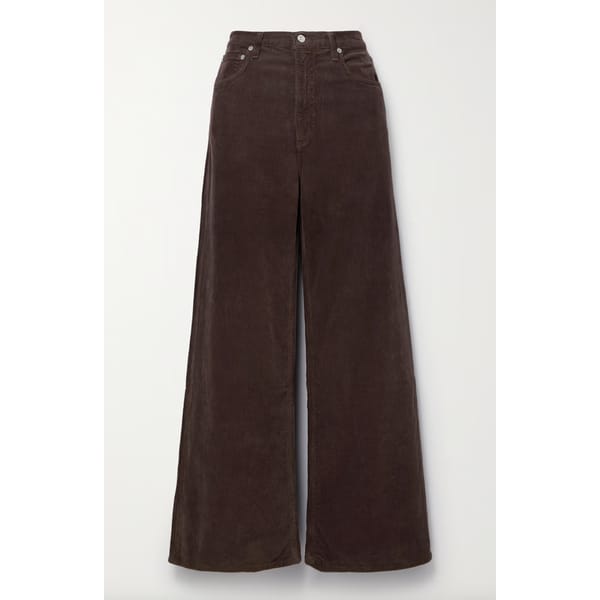 CITIZENS OF HUMANITY paloma cotton-blend corduroy wide-leg pants inn brown
