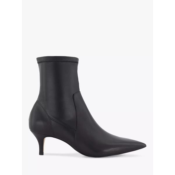 black leather sock boot