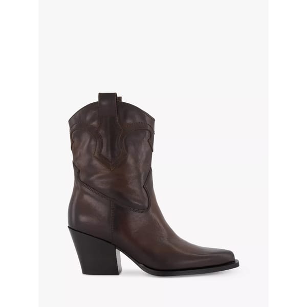 brown leather cowboy boot