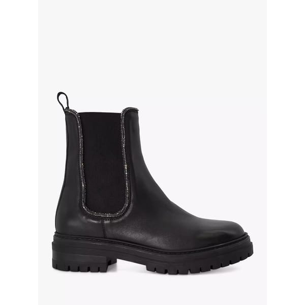 black leather ankle boots