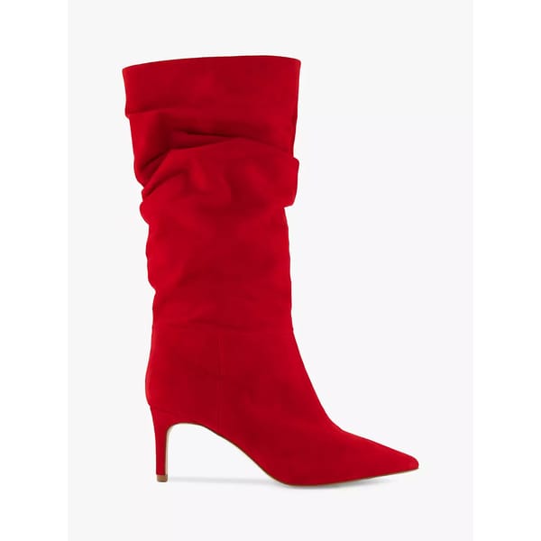 red slouchy boots