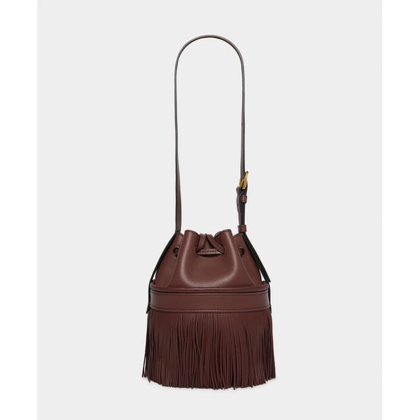 brown leather handbag
