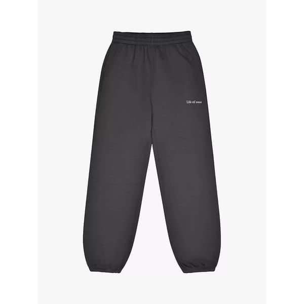 Life of ease Unisex Organic Cotton Joggers, Charcoal