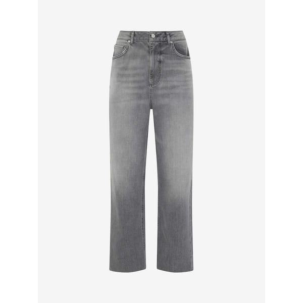 Mint Velvet Straight Leg Jeans, Light Grey