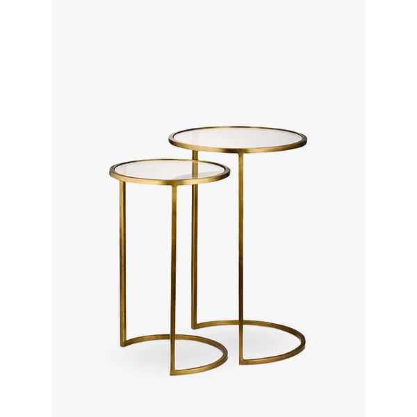 brass nested side tables