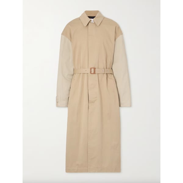BEIGE AND CREAM isabel marant Eisley Belted Cotton-Gabardine Trench Coat