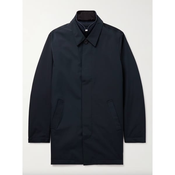 navy trench coat