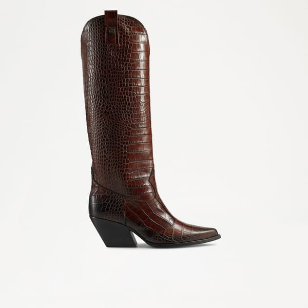 brown SALOON Knee High Western