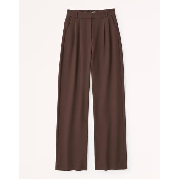 brown tailored trousers