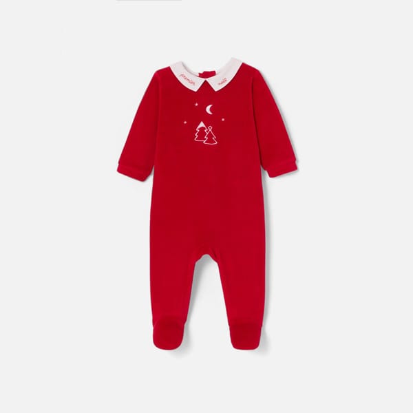 Baby Boy Christmas Velvet Pyjamas