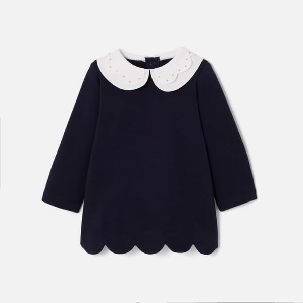 Baby girl Christmas dress in fleece