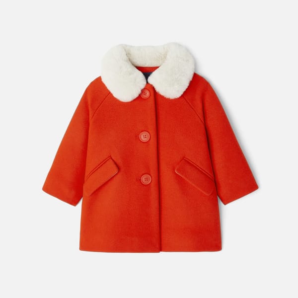 Baby girl coat in wool cloth copy