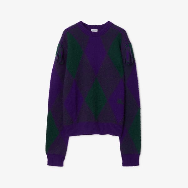 burberry Argyle Wool Sweater