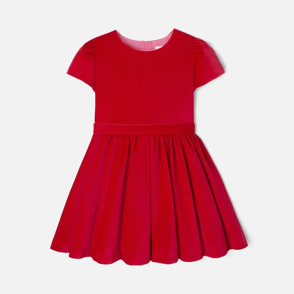 red Girl Velvet Dress