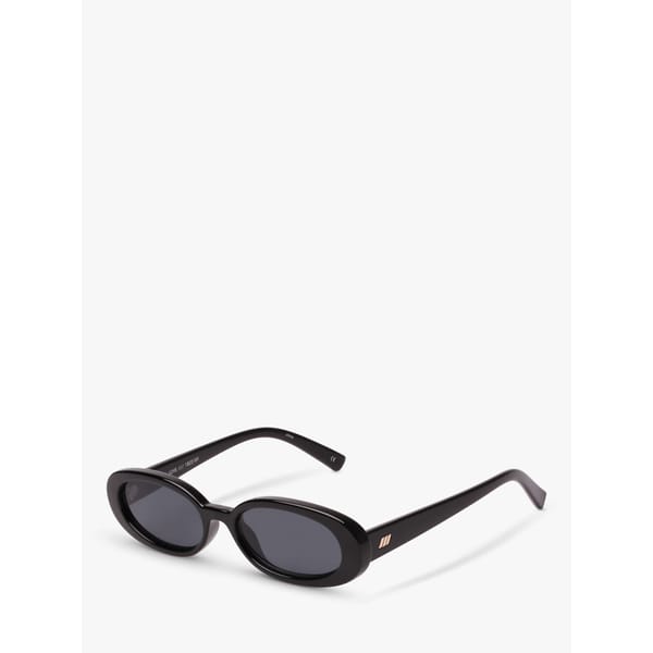 Le Specs L5000163 Unisex Outta Love Oval Sunglasses, Black/Grey