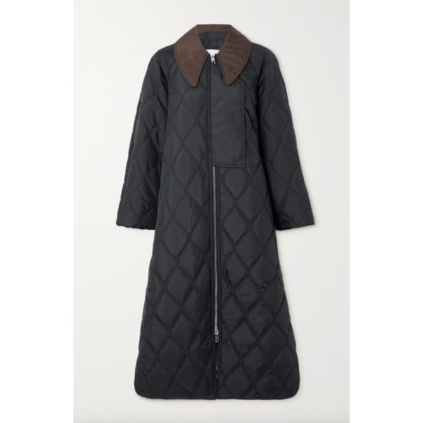 GANNI Quilted reycled-ripstop coat