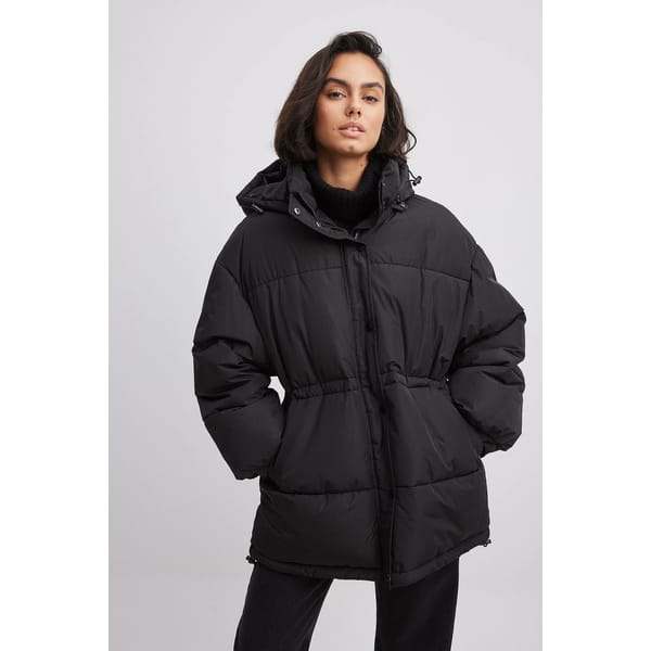 Waist Drawstring Padded Jacket