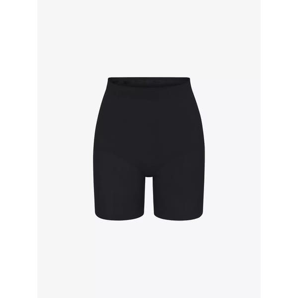 black Sculpt fitted stretch-woven shorts