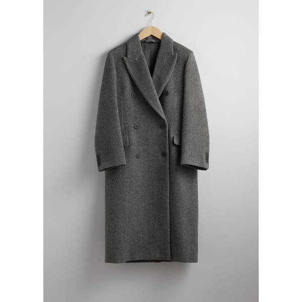 stories Double-Breasted Herringbone Coat