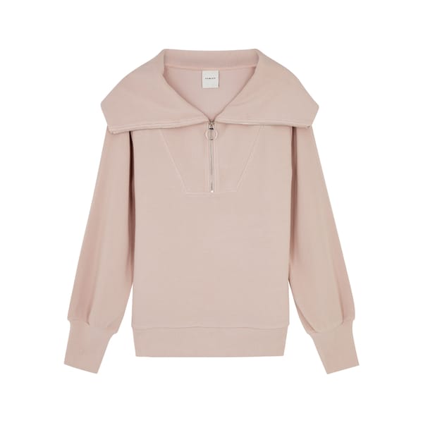Vine Ribbed Half-Zip Stretch-Cotton Sweatshirt