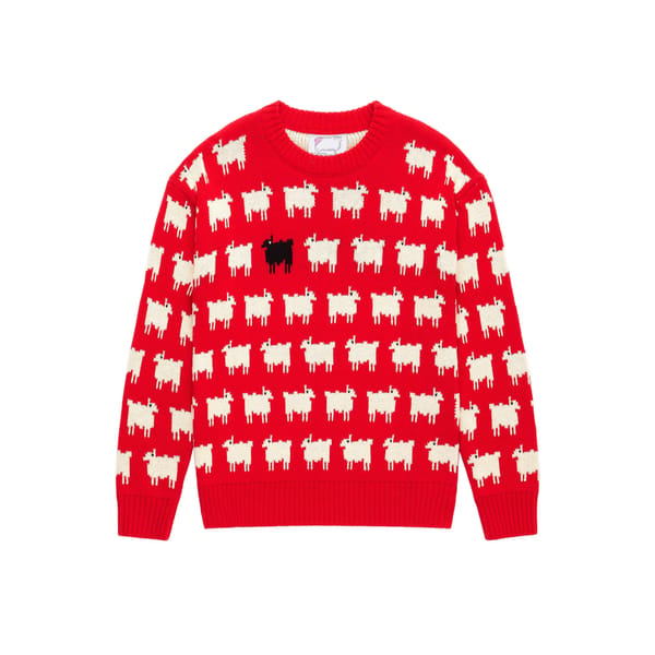warm and wonderful WOMEN'S FITTED DIANA EDITION COTTON SHEEP SWEATER (PREORDER)