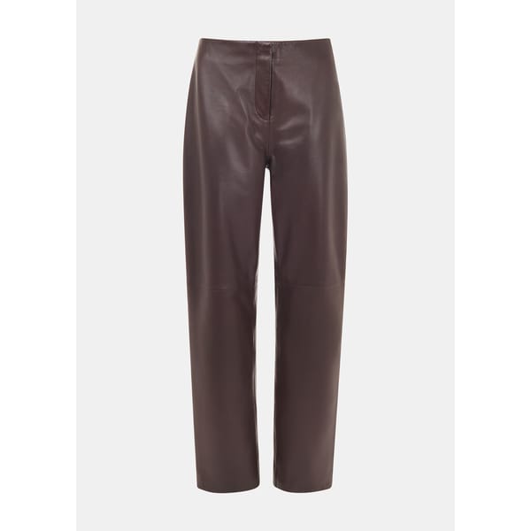 whistles FLAT FRONT LEATHER TROUSERS