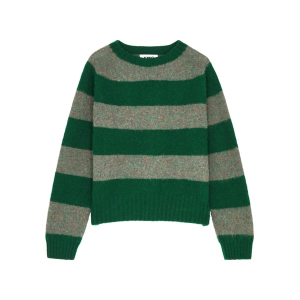 Jets stripe-intarsia wool jumper
