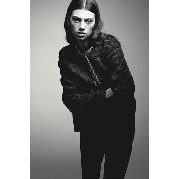 rhinestone-trimmed jacket